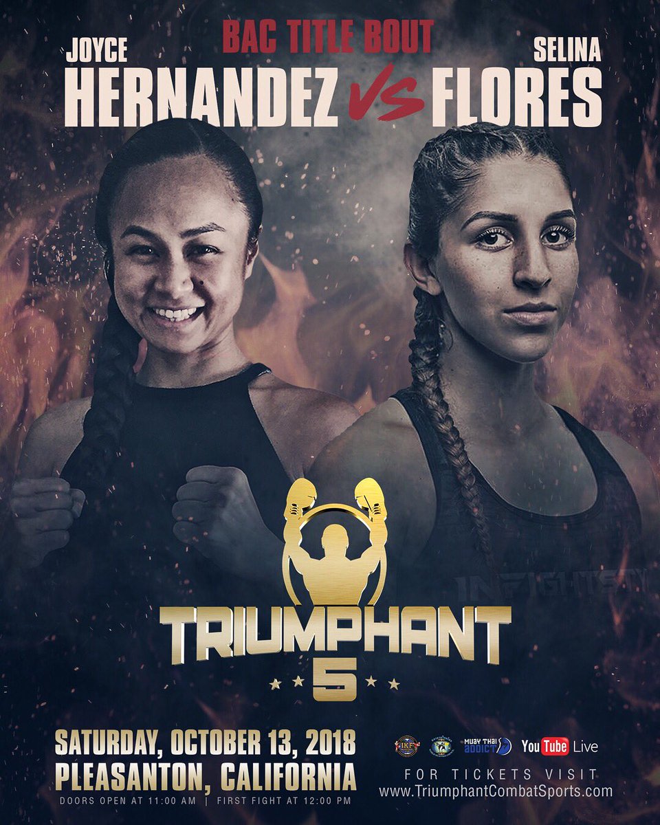Triumphant_MTS's tweet photo. YOU WANT TITLE FIGHTS?!?!
HERE YO GO!! 😳
BOOM!!! 👊🏽💥
Get you tickets now!! https://t.co/roHoE0l8ZK
John Hurney vs Chris Hartman
and
Joyce Hernandez vs Selina Flores
#MuayThai #T5 #FightShow #SaveTheDate #FullRules #TitleFights #GrandPrix #Challenge #IFMA #TRIUMPHANT https://t.co/VWdAjZTpB0