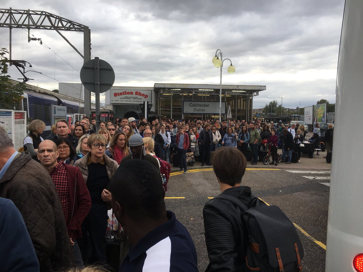 Total confusion at Colchester  - rubbish rail replacement service !