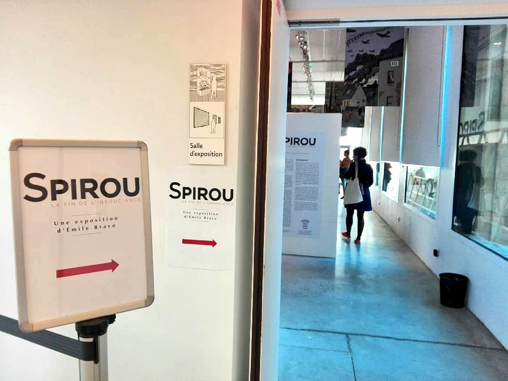 AVoirALire's tweet photo. Exposition Spirou - La fin de l'insouciance d'Émile Bravo avec @formula_bula jusqu'au 28 octobre à la médiathèque Françoise Sagan.
#bd #bandedessinee #FormulaBula #Festival #editeurs #livres #public #exposition #mediathequefrancoisesagan #spirou #emilebravo https://t.co/01axrcqgLV