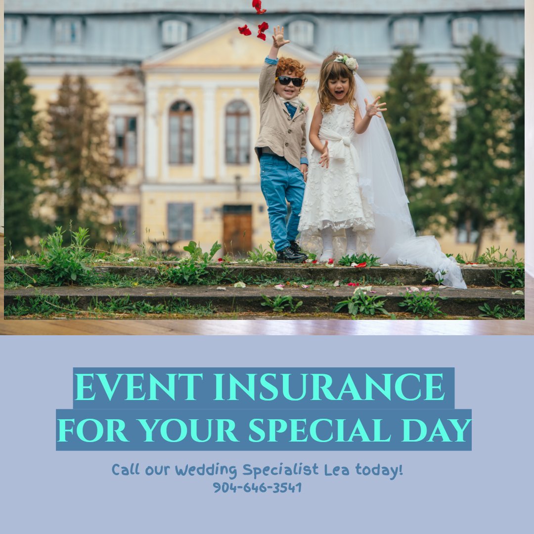 Let us take the worry out of your big day! #eventinsurance #wegotyoucovered