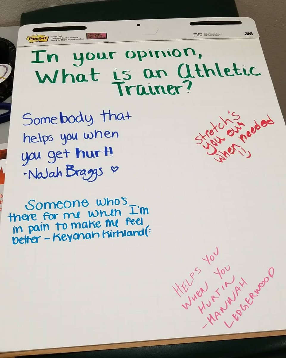 Asking our athletes what an Athletic Trainer is to them! :)