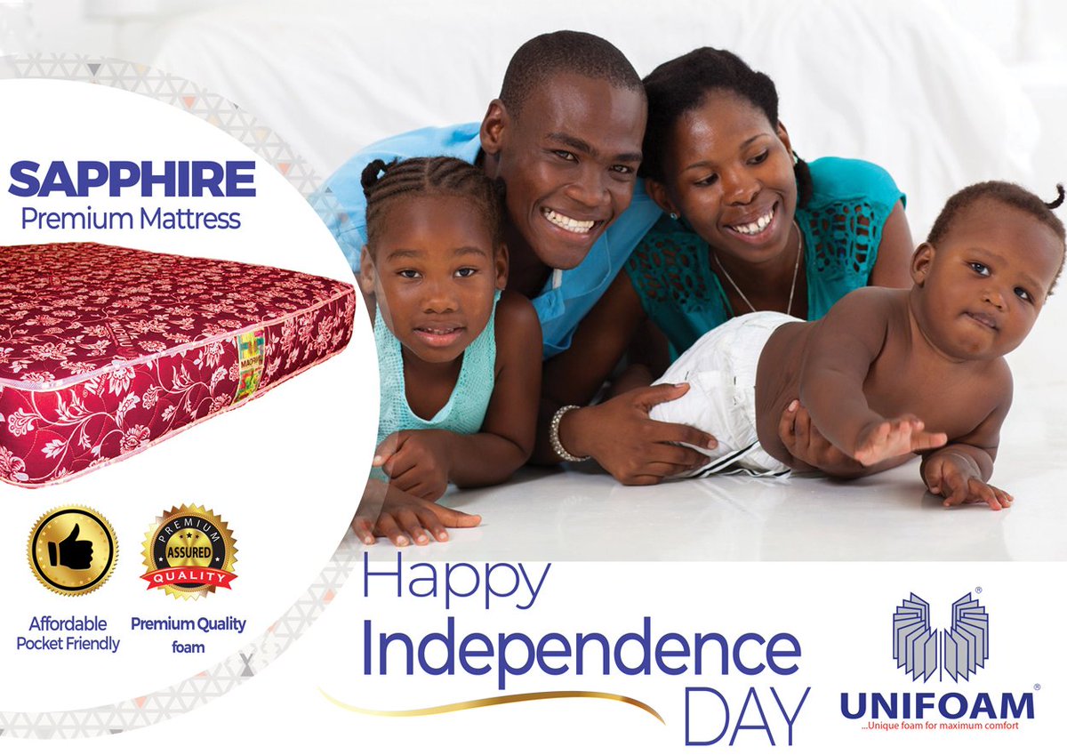 UnifoamGroup's tweet photo. Nigeria at 58, Happy Independence Day from all of us at UNIFOAM Group.
#UNIFOAMGroup #Foam #Mattress #Nigeria #SundayMotivation #NigeriaAt58 #happyindependenceday #ISN #S81 #Nigerian #Bestmattress https://t.co/HKYYcG5v7M