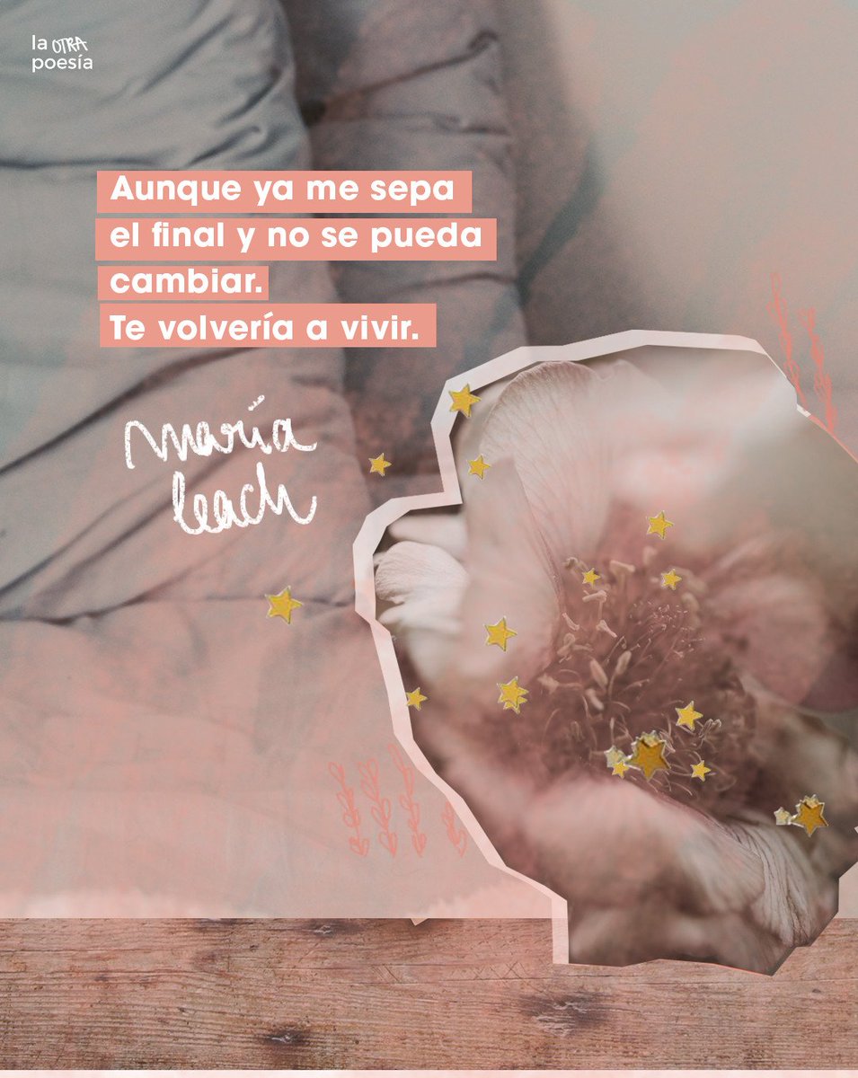 laotrapoesia's tweet photo. [Aunque ya me sepa el final y no se pueda cambiar.
Te volvería a vivir.]
@maria_leach_ sabe tocar las teclas justas para que la canción nos llegue al corazón ❤️ #poesía #noteacabesnunca #marialeach https://t.co/QQfi3Qsmzf