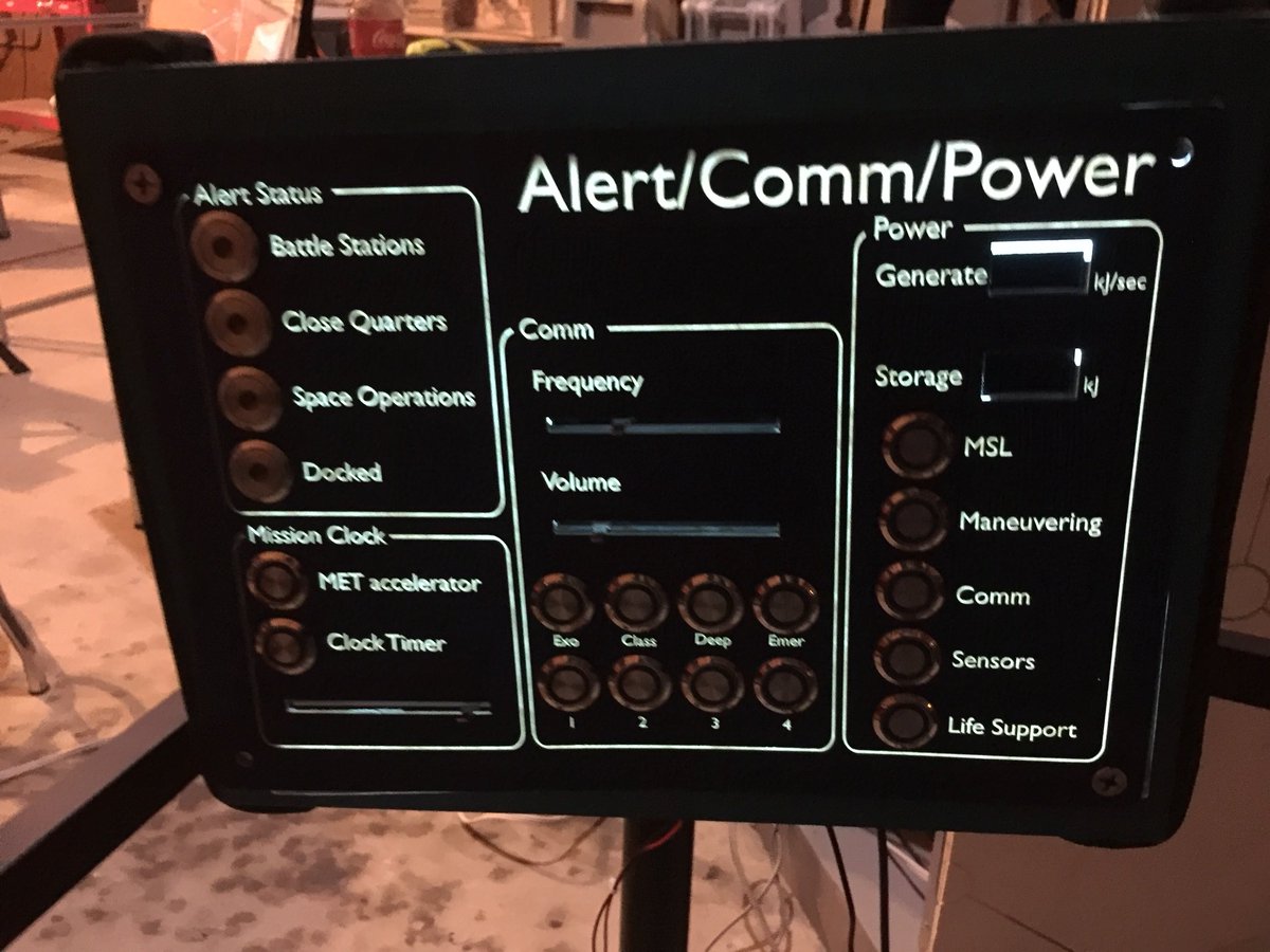 ParatusUniverse's tweet photo. Here is a close up of the Commander panel and display for our simulator. https://t.co/9Yke0Ut8EP