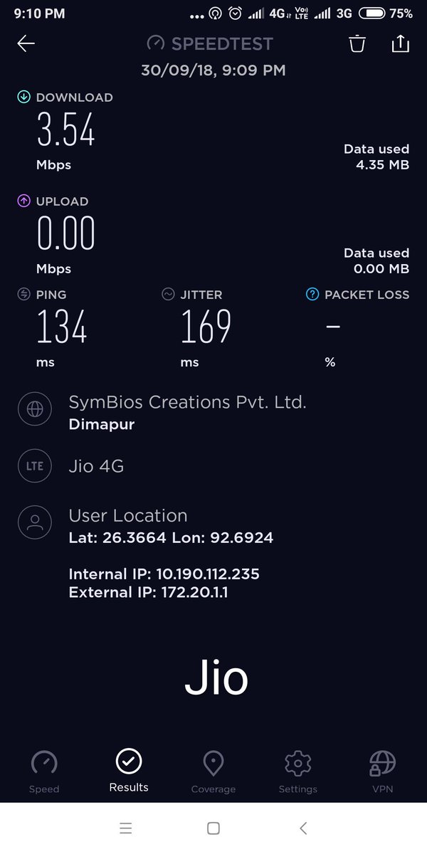 ArnabDhruba's tweet image. Comparing #Internet_speed with @JioCare and @vodafone..