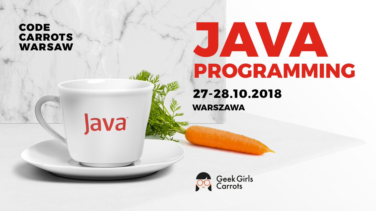 ggcarrots's tweet photo. https://t.co/iJWEf1peIz
Do zamknięcia rejestracji na kolejne warsztaty z Javy organizowane przez Geek Girls Carrots zostało już tylko kilka dni. Zachęcamy do wysłania swojego zgłoszenia!
.
.
.
#java #jvm #codecarrots #warsaw #warszawa #womenwhocode #girlswhocode #womenintech https://t.co/LaPpeHc5MJ