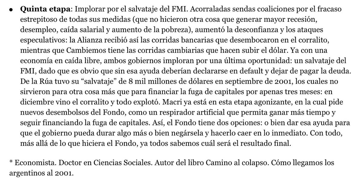 CFKArgentina's tweet photo. Los gobiernos de la Alianza y Cambiemos: Etapas paralelas. En @pagina12, impresionante nota de Julián Zícari.
https://t.co/b5XJMs3S1p https://t.co/l2lPffCHGx
