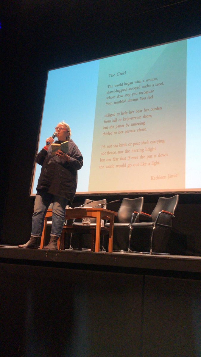 PerthWOW's tweet photo. Final moments of #WOWPerth with a poem by the wonderful Kathleen Jamie from Claire Hewitt to finish: “The world began with a woman...” https://t.co/hVNvcYhrof