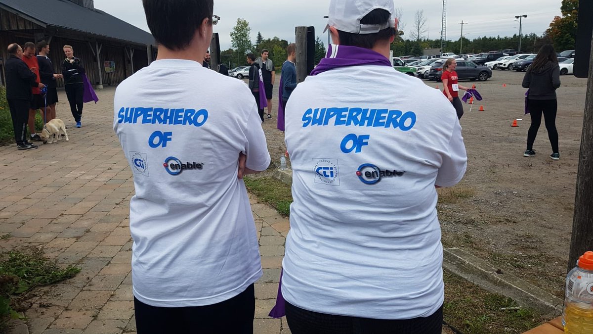 CleeveTech's tweet image. The Cleeve and Enable team were out today at Purple Woods Conservation Area in support of the 4th Annual Durham Superhero Walk. 
#Cleeve #Enable #SuperheroWalk