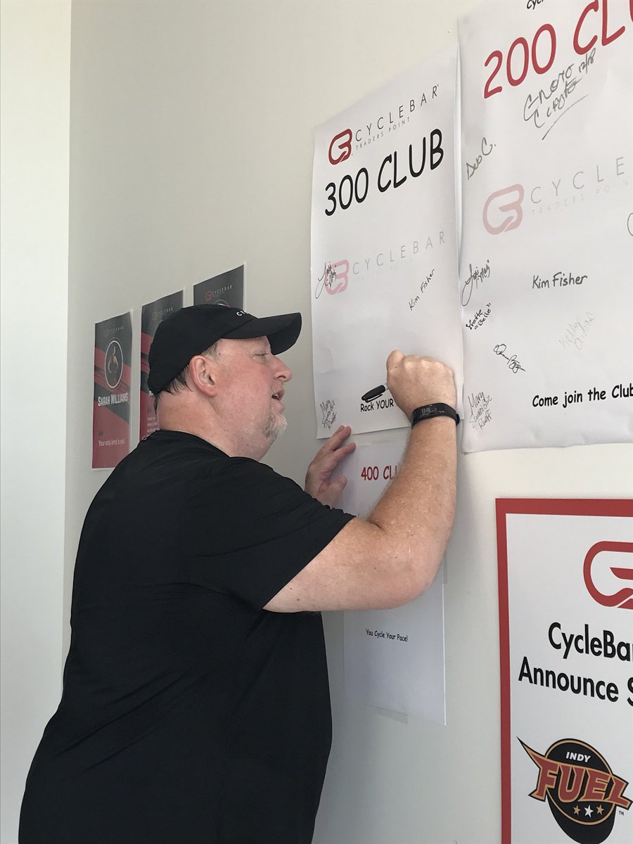 CB_TradersPoint's tweet photo. 💯💯💯!!!  Ken Frank! CycleBar Traders Point’s 300 Club 💯💯💯!!! Congratulations!  We are excited for you! CycleStar Anastasia Luc

#Congratulations #EliteClub #honored #BarofExcellence #Setthestandard https://t.co/5nWIlt2cl5