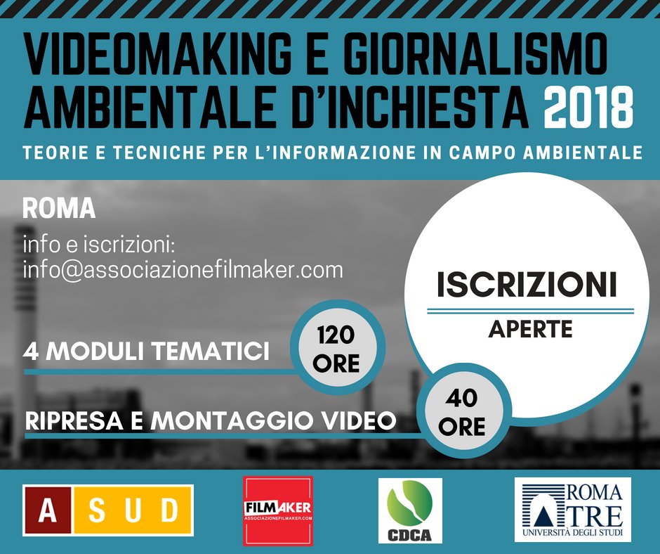 iFilmaker's tweet photo. ⏩IMPACT JOURNALISM AMBIENTALE⏪
---
Info e adesioni su: 
https://t.co/bXOTMxE6oU…/corso-di-filmaking-e-giornalis…/
---
Con @luciapappalardo , @eNriqueFarrow , @ValerioNicolosi.
---
@ASudOnlus Onlus @CdcaItalia
@UnivRoma3 https://t.co/I2m095GHca