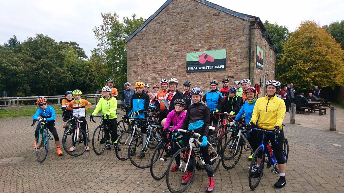 BobSqCranks's tweet photo. Thanks @kevbal92 @LewisBTrustFund for a great #Sportive route today from @TeamCSP - some cheeky gradients prior to the well earned delicious #feedStation stop @CobbledCorner - think everyone was glad they didn't opt for Trough route 😂 https://t.co/BCSV2MZmMd