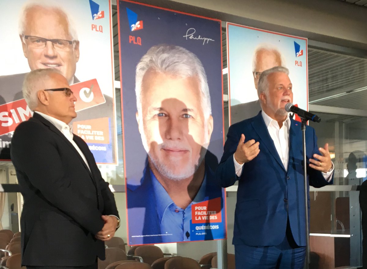 VeroNormandin's tweet photo. « Ça fait du bien d’être de retour chez nous après avoir fait le tour du Québec! », lance @phcouillard aux militants réunis à l’aéroport de Bagotville pour l’accueillir.
@LiberalQuebec #PolQc #PLQ #Qc2018 #Election2018 #Elex2018 #equipesolide https://t.co/eQTHdBm1xa