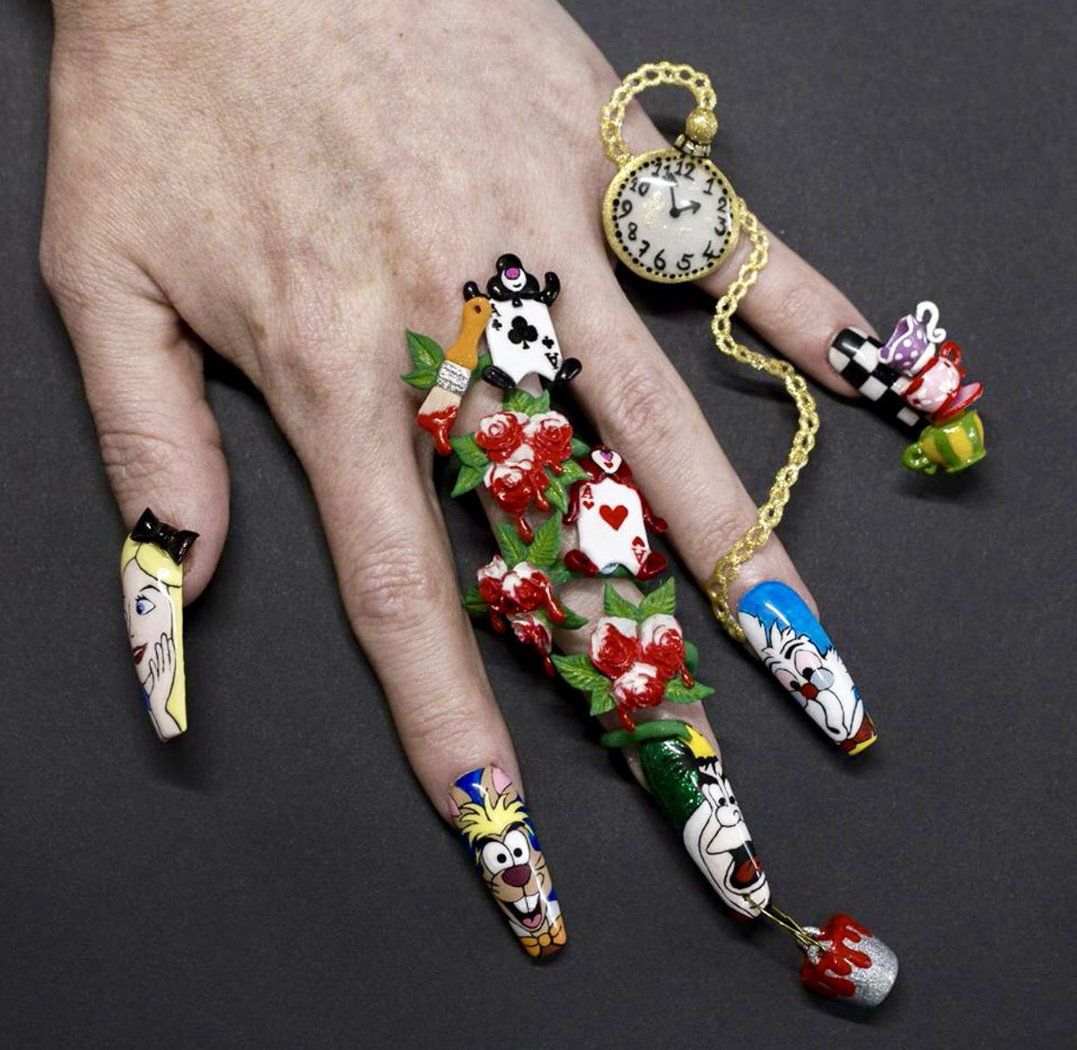 Trisheeeeeeeeee's tweet photo. This fabulous nail technician (Claire Bear) has created these amazing nails - such talent needed to be tweeted 😊 https://t.co/4oqT7TZnXG