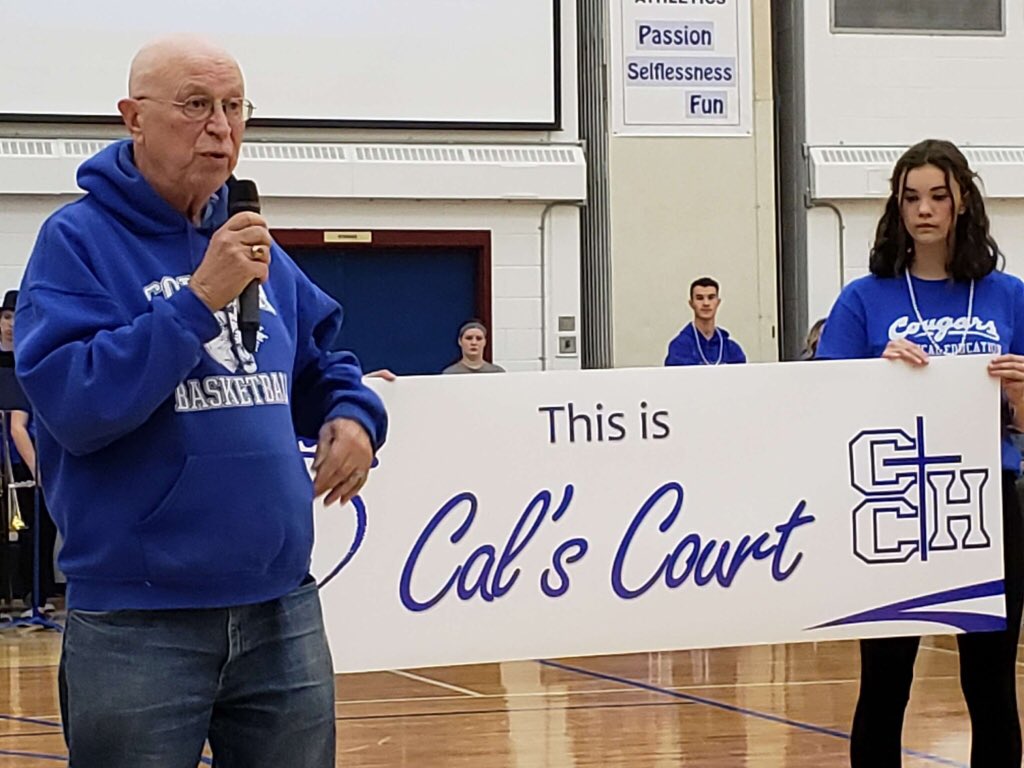 cchschool's tweet photo. A standing O for Mr. Cal O’Brien #calscourt #cch #hs4 #yql #asaa #saiac #legacy https://t.co/eU9xQIwi5C