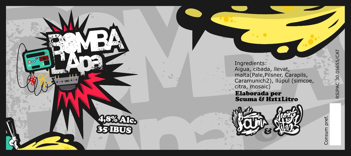 9BirrasFest's tweet photo. Els amics de @hzt1l i #Scuma han elaborat un birrot per a l'ocasió. Podreu disfrutar-la durant tot el dia.
#Bombalapa
#Birradebarri https://t.co/CuCWka0iVR