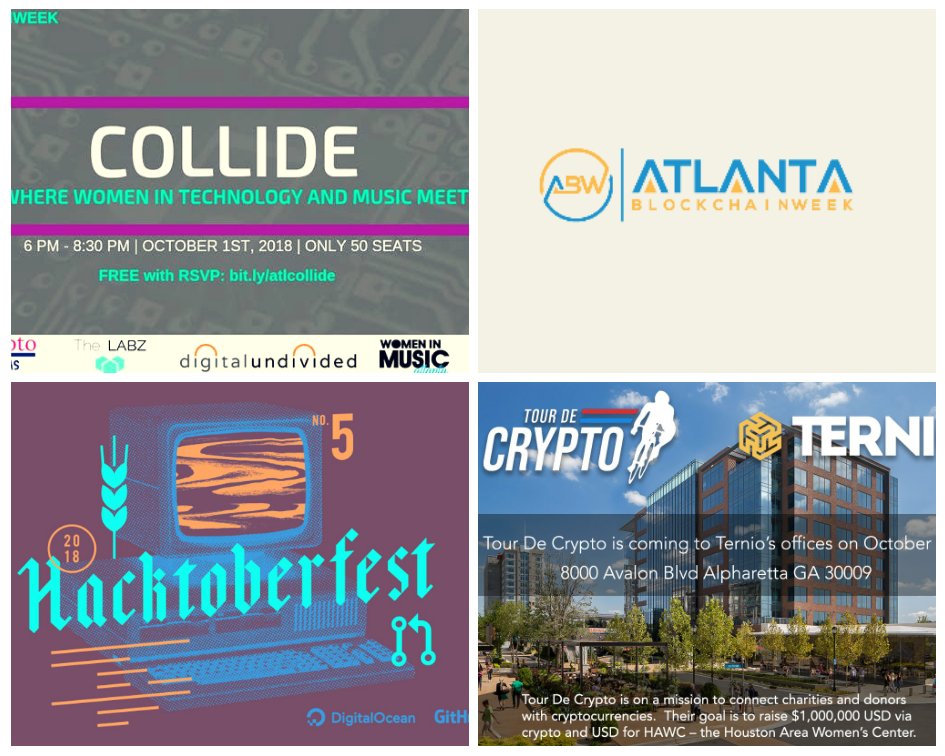 It's Monday Madness during  #ATLBlockchainWeek. We got it all tomorrow from hacking to charity crypto biking to music and tech. <a href="/WWCAtl/">Women Who Code Atlanta</a> <a href="/digundiv/">digitalundivided</a> @TheLabz_Tech <a href="/dappatlanta/">dAppAtlanta</a> <a href="/CryptoRitas/">CryptoRitas</a> <a href="/terniotoken/">Визовый Ахтунг</a> <a href="/TourDeCrypto/">Tour de Crypto</a> #blockchain <a href="/atlantatech/">TheRealAtlantaTech</a>