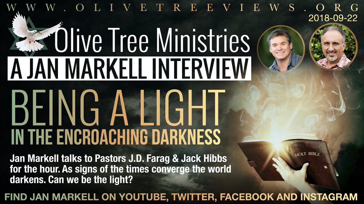 HarbingersDaily's tweet photo. VIDEO:"@OliveTreeMin - Jan Markell Interviews Pastors J.D. Farag (@jdfarag ) &amp; Jack Hibbs (@Jack_Hibbs )- Being a Light in the Encroaching Darkness - Luke 21:28
-
https://t.co/Nn2JVlU8ss - https://t.co/QzZ58liPEY