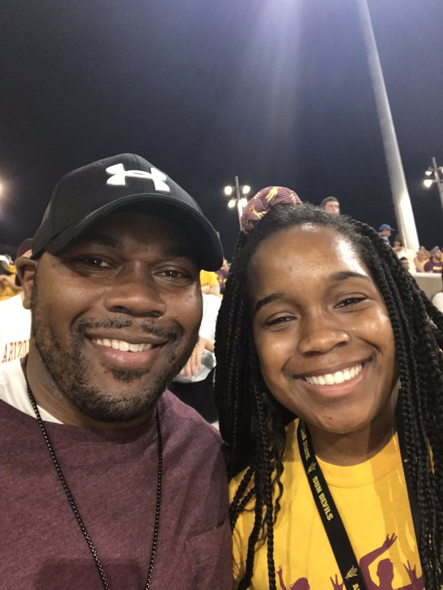 btrain92's tweet photo. @CindyBrunsonAZ @LarryFitzgerald @AZCardinals You know I was happy as can be but I missed it cause I was with my daughter at #OSUvsASU last night #DaddyFirst https://t.co/HW9h2siU1A