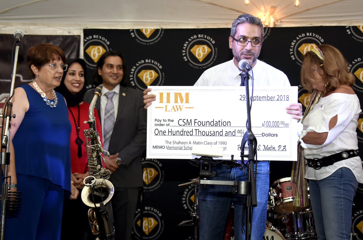 CSMHeadlines's tweet photo. Hammad Matin & his family have gifted CSM $100,000 in memory of their mother, Shaheen A. Matin, class of 90, to support #scholarships for early childhood/childcare programs. We are grateful you choose CSM to remember your mom; so many students will benefit #CSM60th https://t.co/dMaK0aq8NB