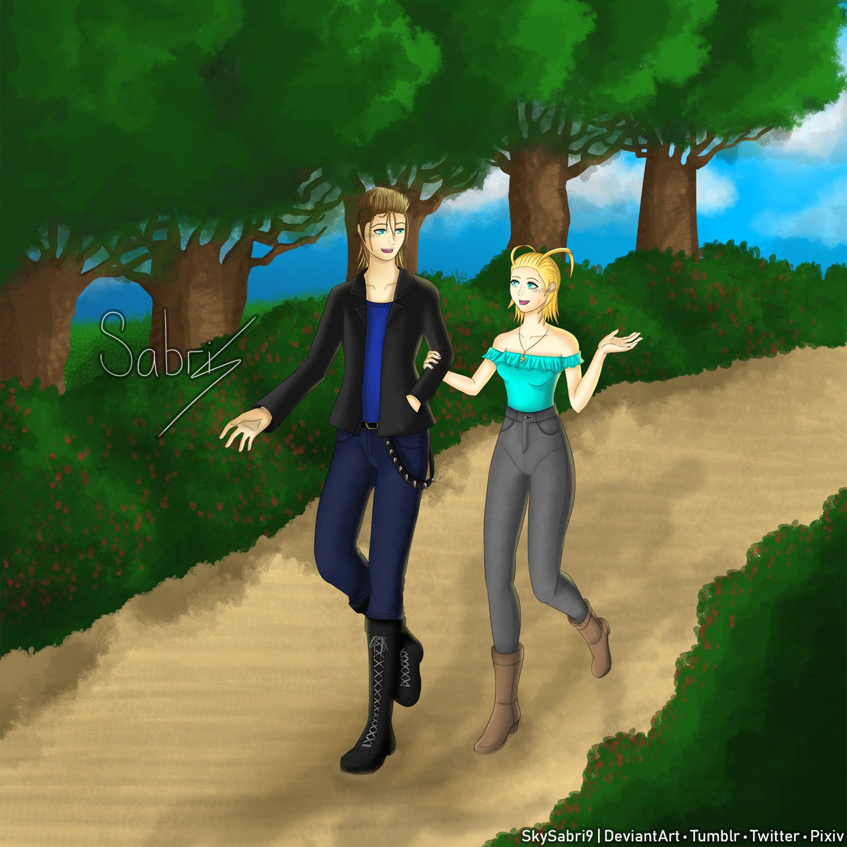 « They went on a date, just a walk through the park. Talking about everything, losing track of time.

Because happiness is found in the simple moments...

Because happiness... is being by your side. »

#Larxene #Demyx #Larxdem #Demlarx #Larmyx #RomanticDate #KingdomHearts