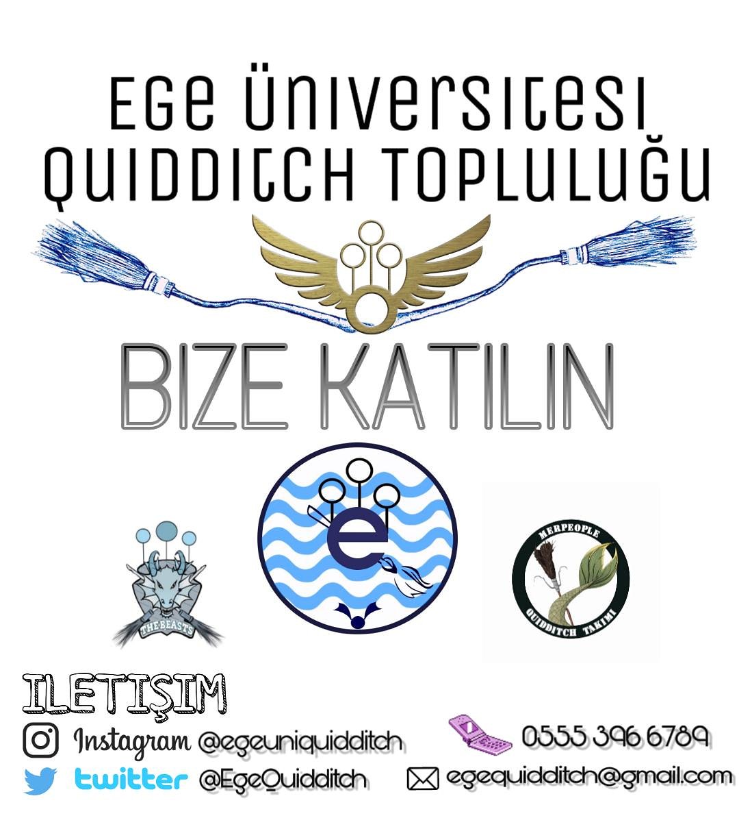 Merhaba, Quidditch nedir, nasıl oynanır? Uçmayıp napıyoruz? O sopalar süpürge mi oluyor şimdi? Ve daha fazlası için 1-12 ekim tarihleri arasında seni olimpik yüzme havuzunun önündeki standımıza bekliyoruz.