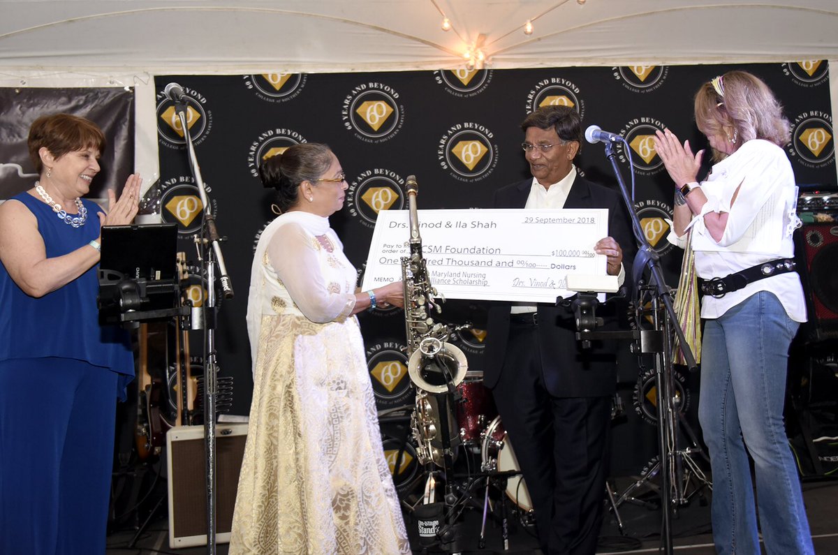 CSMHeadlines's tweet photo. Foundation Director Dr Ila Shah & her husband Dr VK Shah have gifted $100,000 to CSM for #community_college #scholarships in nursing & allied health. Your gift is #beyondexpectations and will make a tremendous impact for our students and in our community. Thank you! #CSM60th https://t.co/D8RSTIXXla