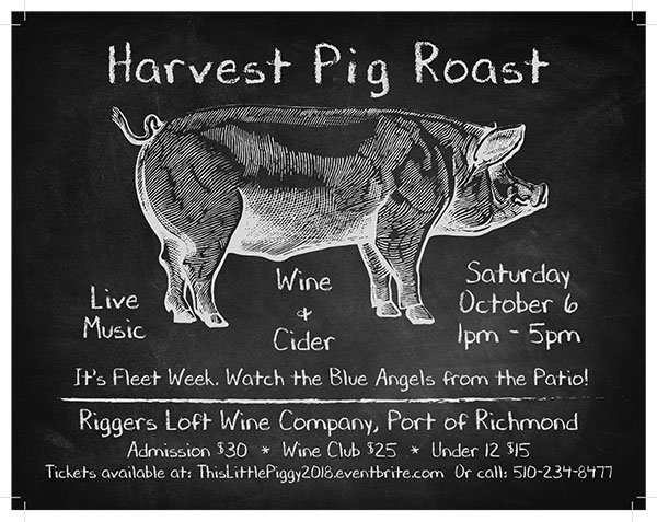 rbcellars's tweet photo. There's still time to get your Harvest Pig Roast tickets, but tomorrow's the last day...Monday at midnight. Go to ThisLittlePiggy2018.eventbrite for all the delicious details, and to get your tickets. Food, wine, cider, Bluegrass, Blue Angels. What more can you ask for? https://t.co/IN5HgWtrH1