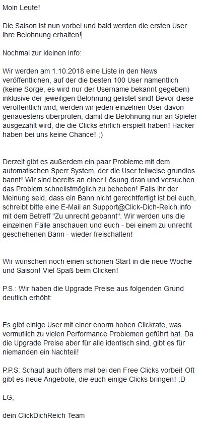 ClickDich_Reich's tweet photo. Es gibt News! :) https://t.co/Fn32K8nsql