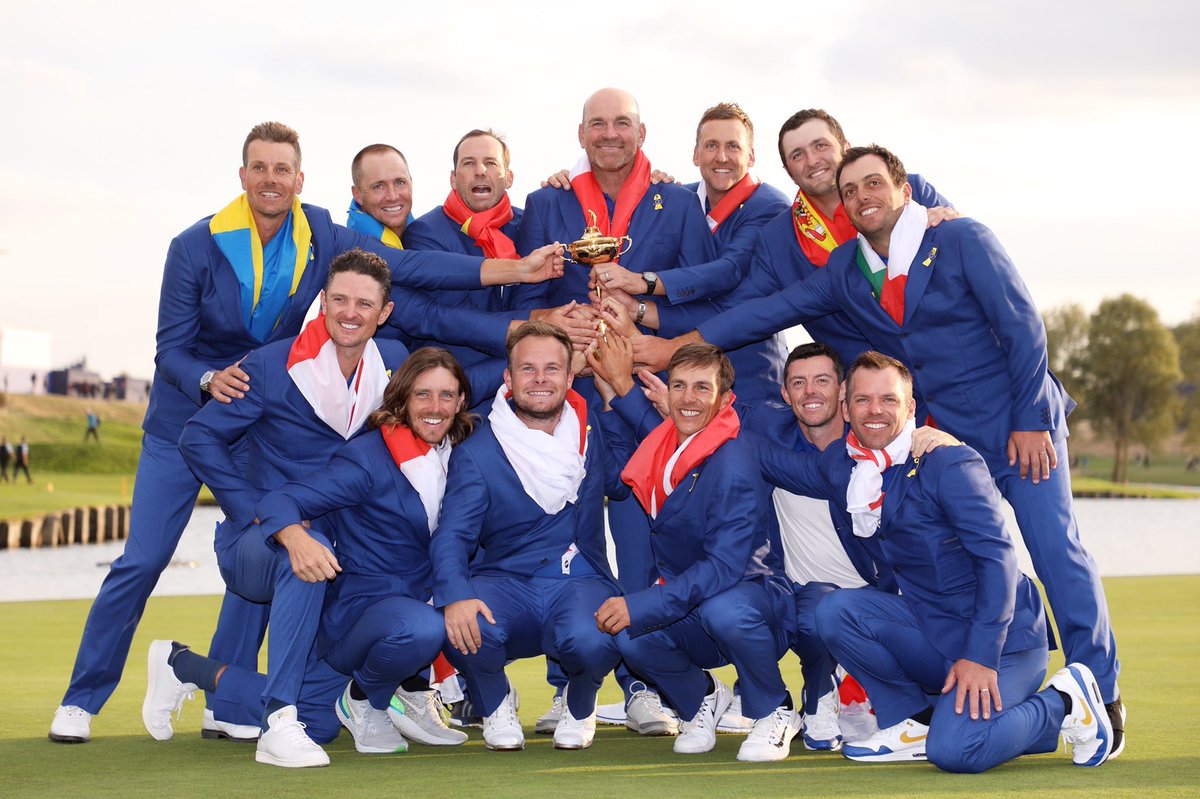 HKane's tweet image. Well done @RyderCupEurope. What a team performance! 👏 #RyderCup #TeamEurope