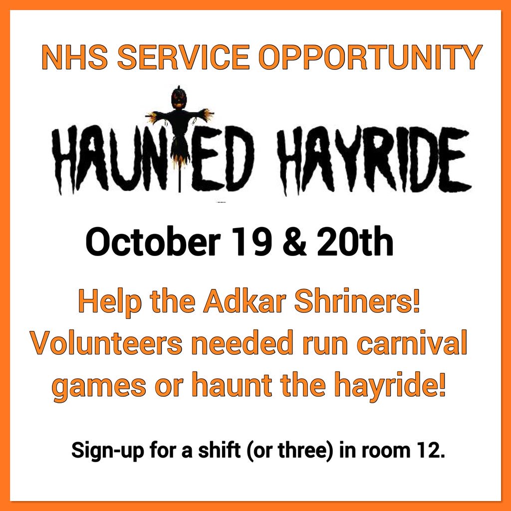 MannfordNHS's tweet photo. Service Opportunity! Sign up in room 12! https://t.co/SNoBohTQi2