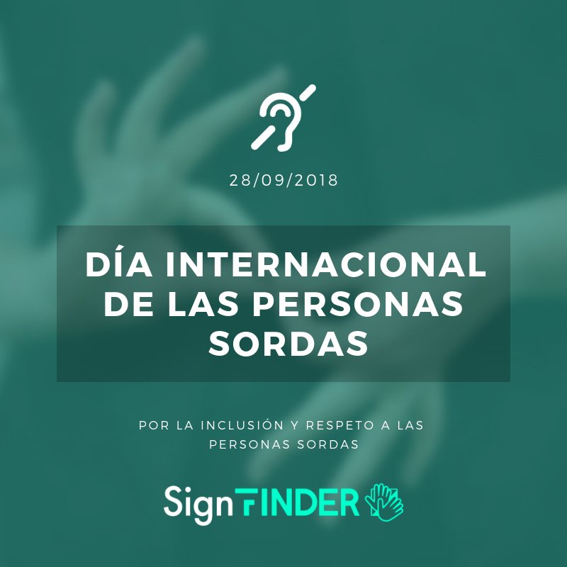 signfinderCL's tweet photo. ¡Feliz día internacional de las personas sordas e intérpretes! Cuando nos comprometimos con desarrollar SignFinder, también nos comprometimos con dar inclusión a las personas sordas en Chile. #LSCh #Chile #feriadesoftware https://t.co/Nd9DNyreaG