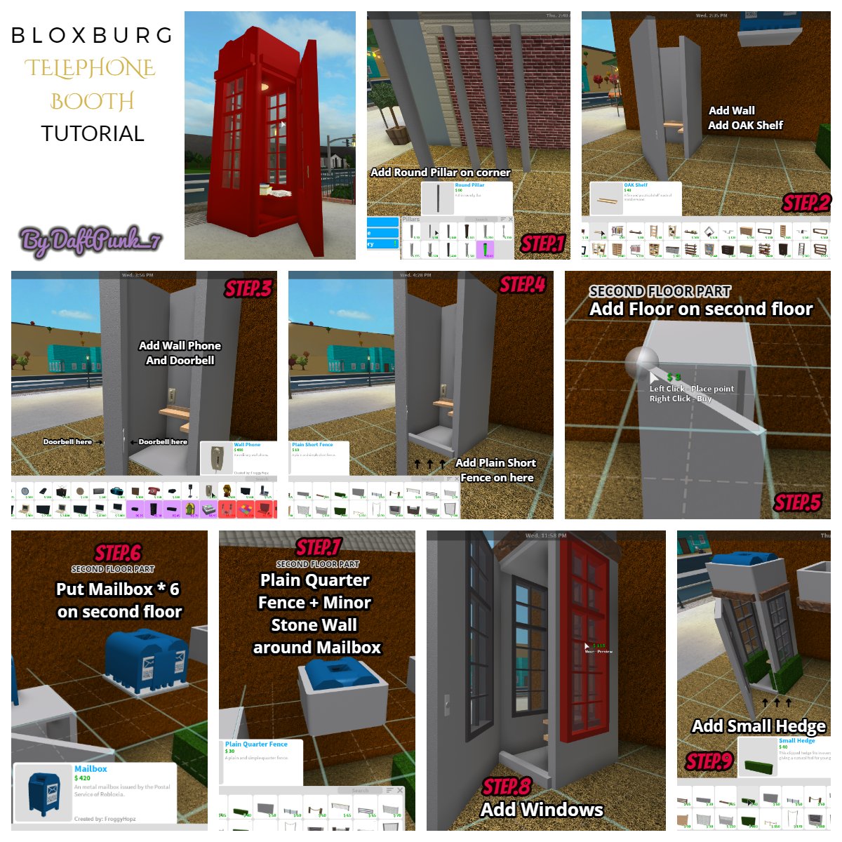 Daftpunk 7 S Tips Tutorial On Bloxburg - how to add a second floor in roblox bloxburg how to get