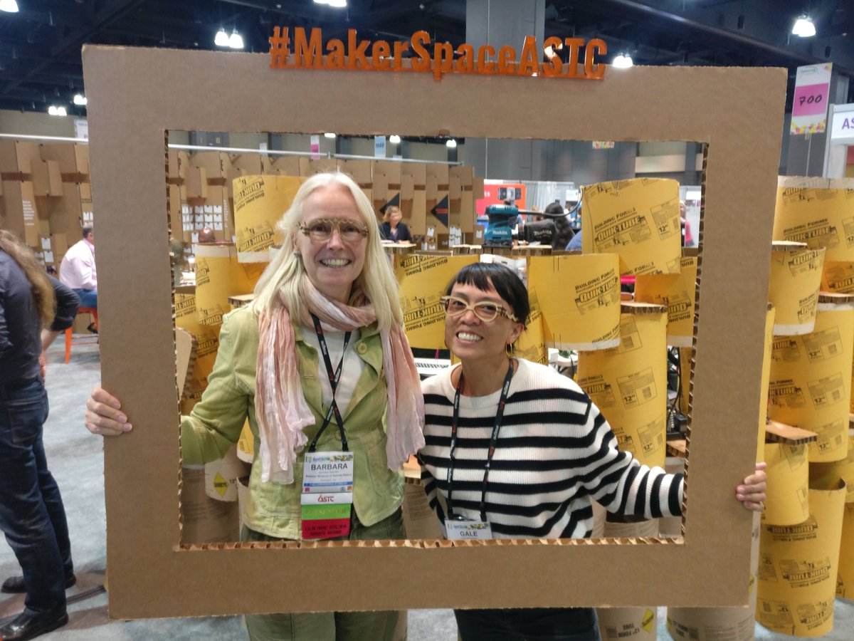 codepoet127's tweet photo. More laser cut glasses! @bwstauffer #MakerSpaceASTC #ASTC2018 @STEAM_Labs https://t.co/BJsV1wZEbY