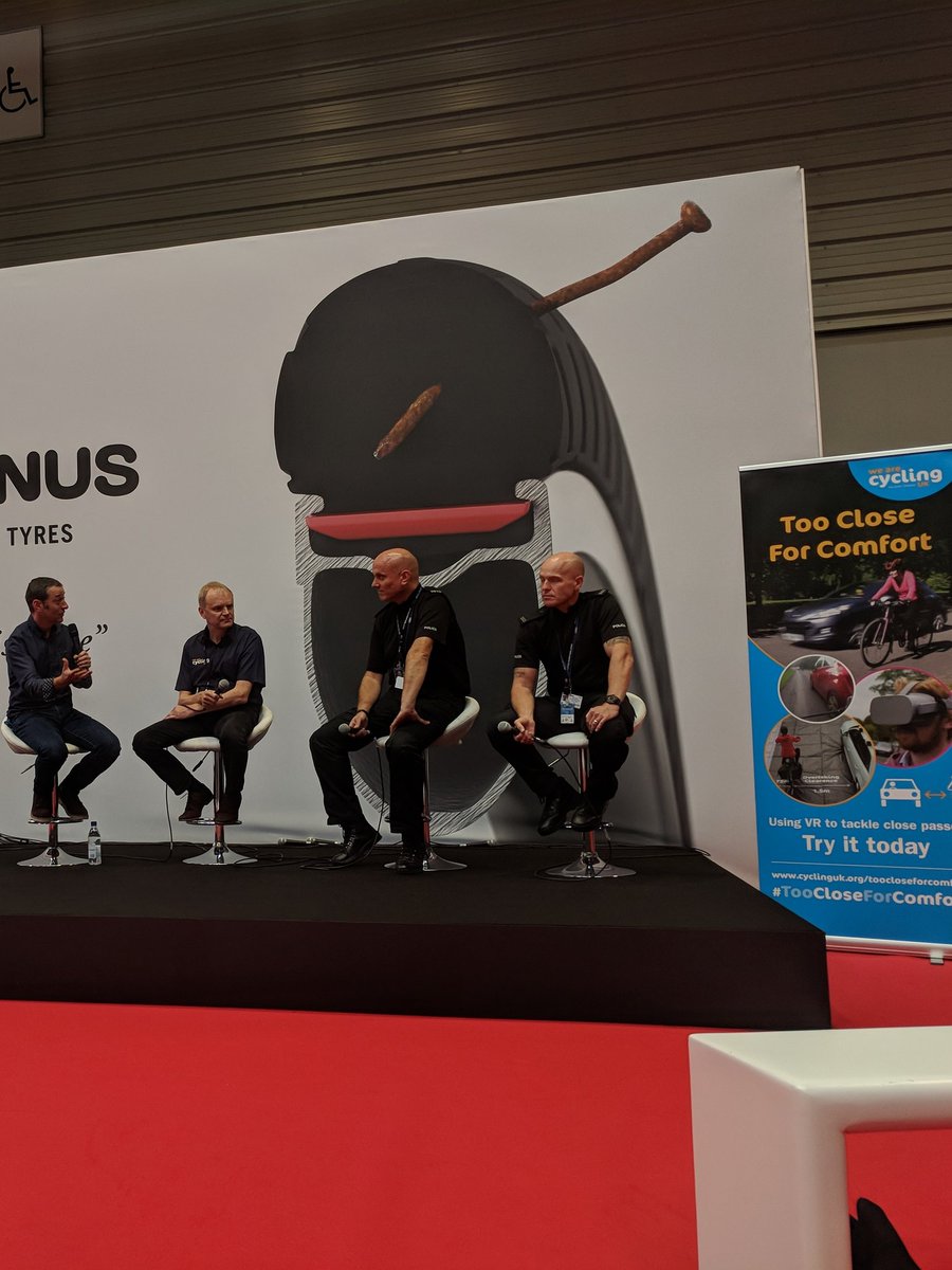 nikhart4's tweet photo. Round two on the Main Stage of the @CycleShow was just as fantastic. Cheers to @nedboulting @WMPRHRT for helping @WeAreCyclingUK launch our new campaign! #TwoCloseForComfort #cycling #cyclinguk https://t.co/pc7dEAPrG3