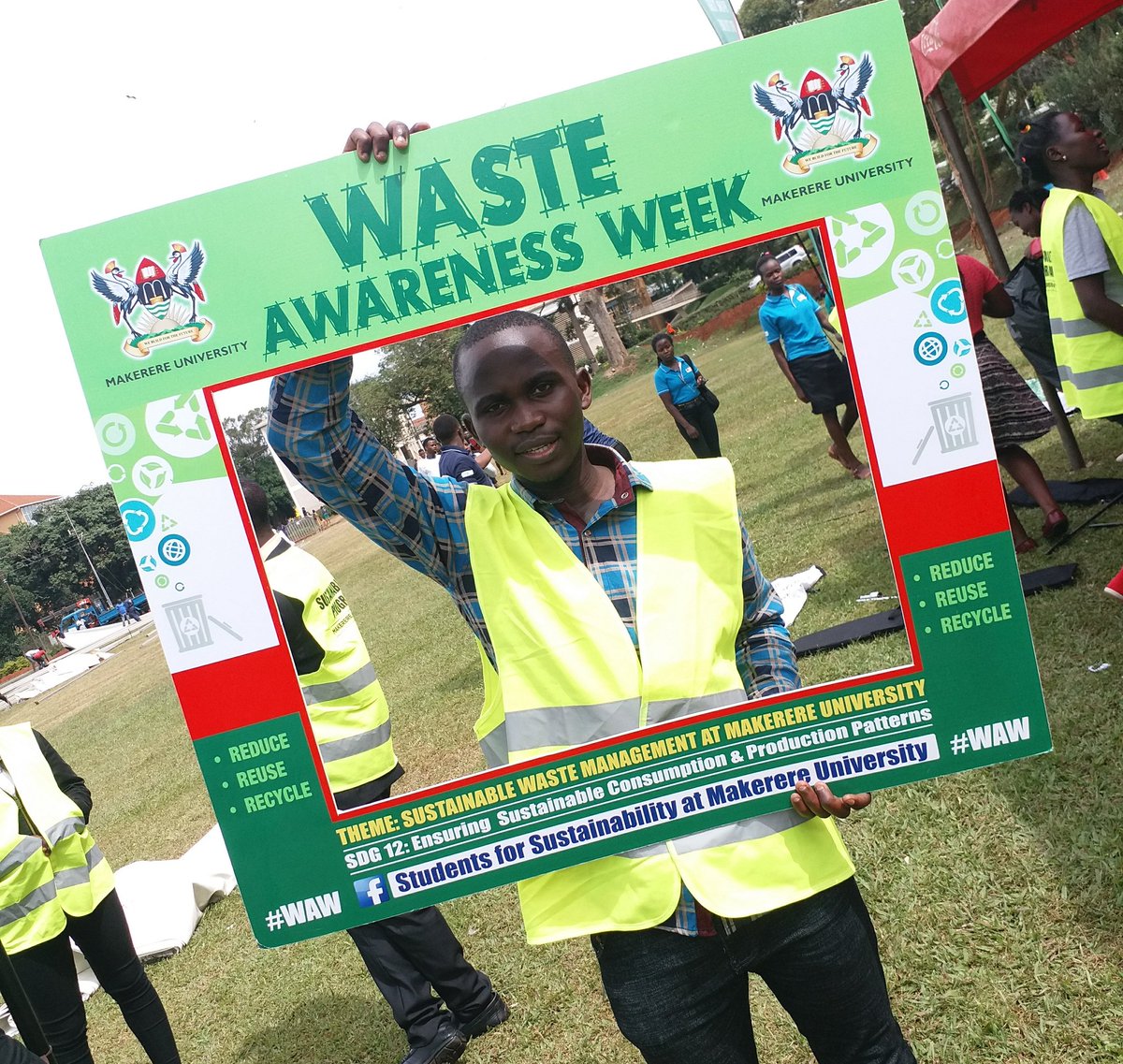 GeoffreyEwarwa's tweet photo. #WAW18 is on tomorrow (Mon 12:30pm to 3pm), come join me and other volunteers as we place waste management messages in different locations around @MakerereU
Let's Keep Makerere Clean.
#Muwmra4Mak
#SSAG4MAK https://t.co/yukviE5qwg