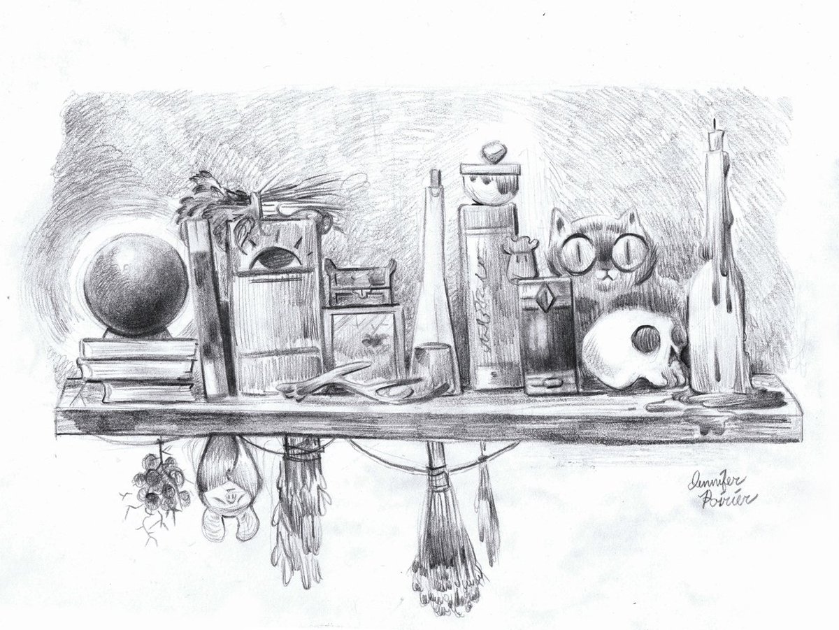 SulkingTiger's tweet photo. Witchy things! https://t.co/z7k1NcTejT … #graphite #art #drawing #sketch #illustration #artbreakers #halloween #pumpkinseason #witchery https://t.co/evUiXKd8ux