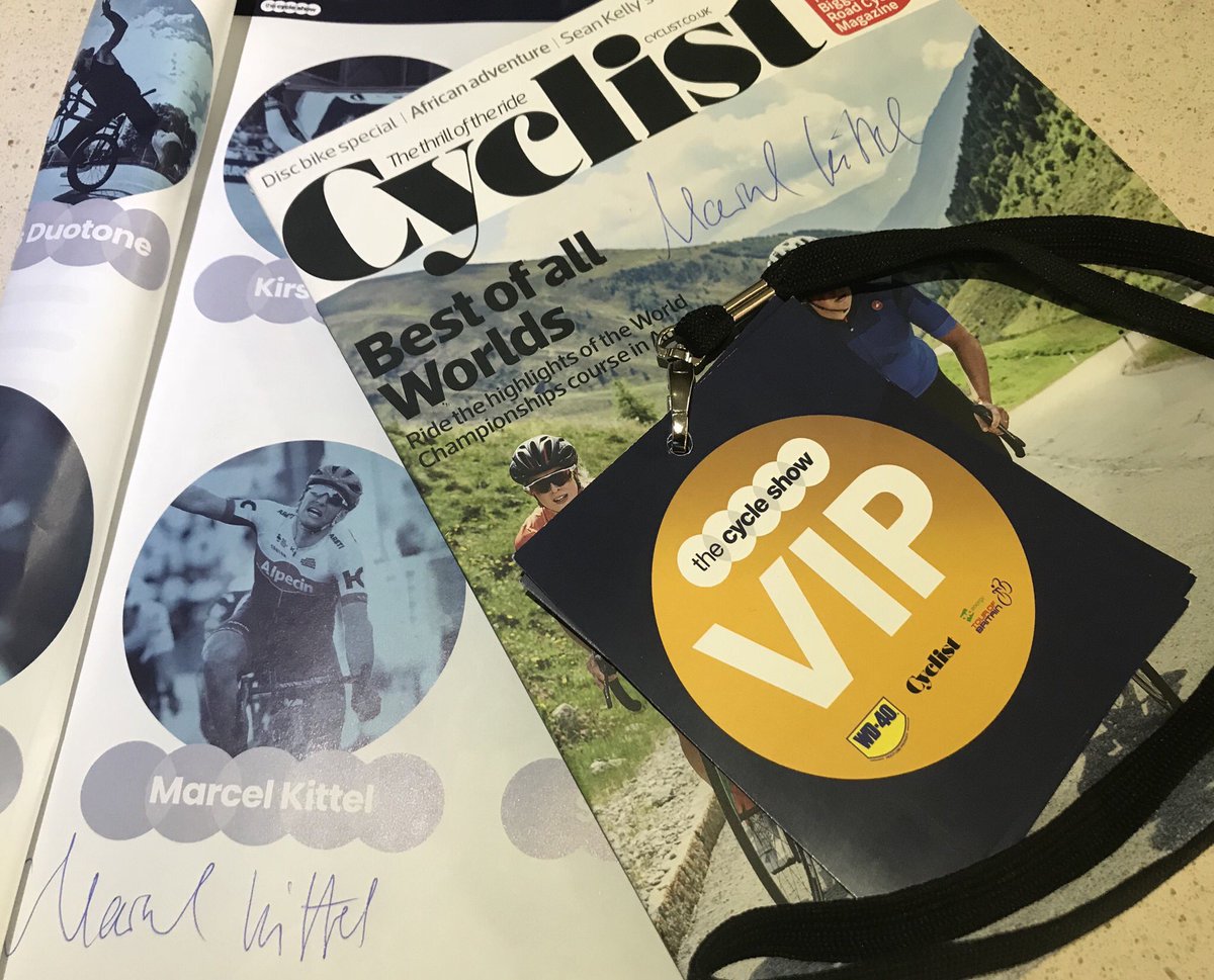 roblkirk's tweet photo. Great to meet a true ambassador of cycling @marcelkittel @CycleShow
#cycleshow2018 @canyon_bikes @CanyonUK
#PROcyclist @katushacycling https://t.co/MIIePaFlD5