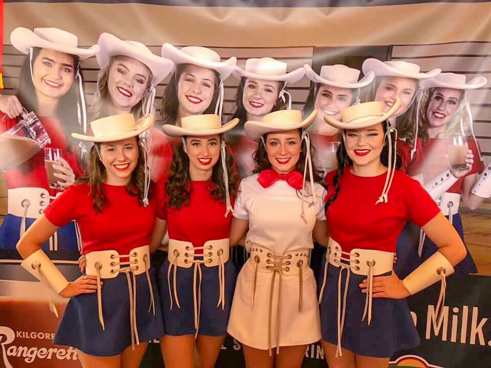 visitkilgore's tweet image. If you happen to be at the @statefairoftx, stop by the food and fiber pavilion, and you just might see the @kcrangerettes by the Southwest Diary Farmers area. 📸: Gai Bennett #rangerettes #texastodo