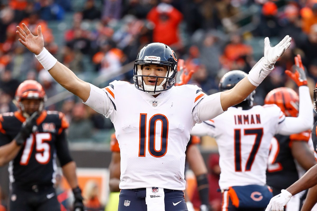 .<a href="/Mtrubisky10/">Mitchell Trubisky</a> records most TD (5) passes by a Chicago Bear EVER.

It’s the first half.
