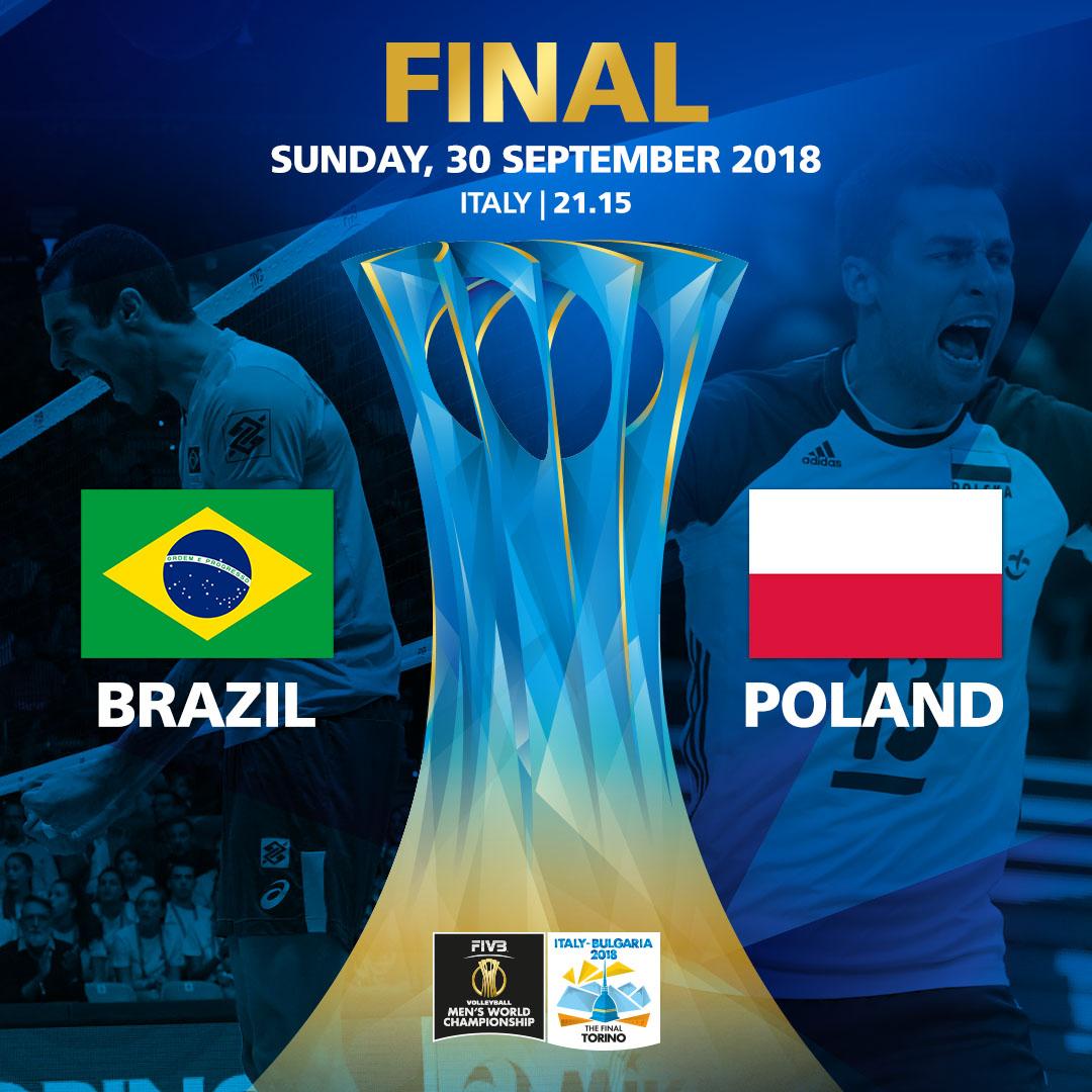 24 nations. 480 players. But only 1 trophy. It’s the #FIVBMensWCH FINALS! 🏐🏆 Which among Brazil 🇧🇷 <a href="/volei/">Vôlei Brasil</a> &amp; Poland 🇵🇱 <a href="/PolskaSiatkowka/">POLSKA SIATKÓWKA</a> will take home the trophy?!
Go to our site &amp; change the schedule to local time 👉 👉 bit.ly/2OlDmU2