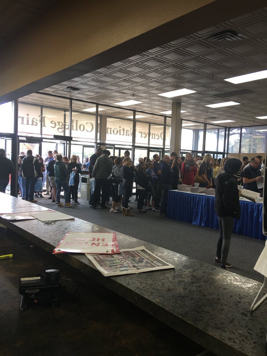 TaniaMJR's tweet photo. @NACACFairs Denver national College fair is about to open. Great energy!! Excited students! https://t.co/TEg2SbdNst