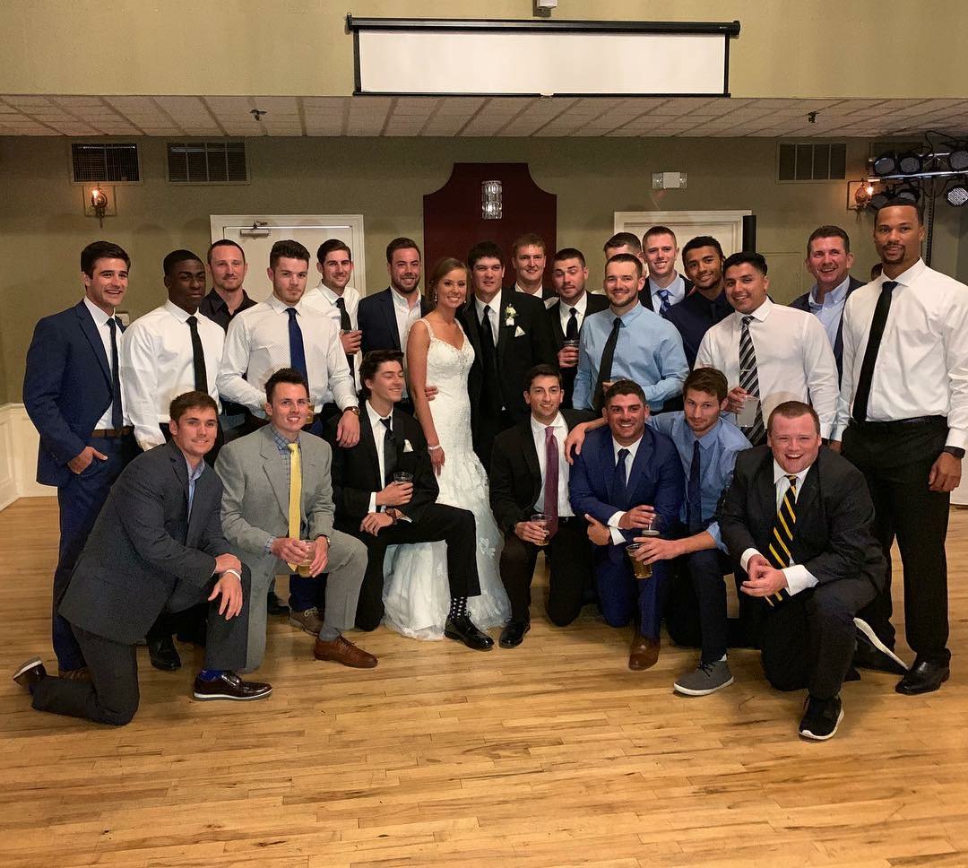 It was a reunion of sorts last night for the 2015 NCAA Regional team in Ottumwa. Congrats Josh and Allie! | #Hawkeyes