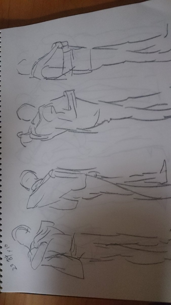 描いたやつ見直してた。トレーニングにしてもまだ私には20秒は無理だったな。もいっかいくらい鍛えてもらいに行きたいかも… 