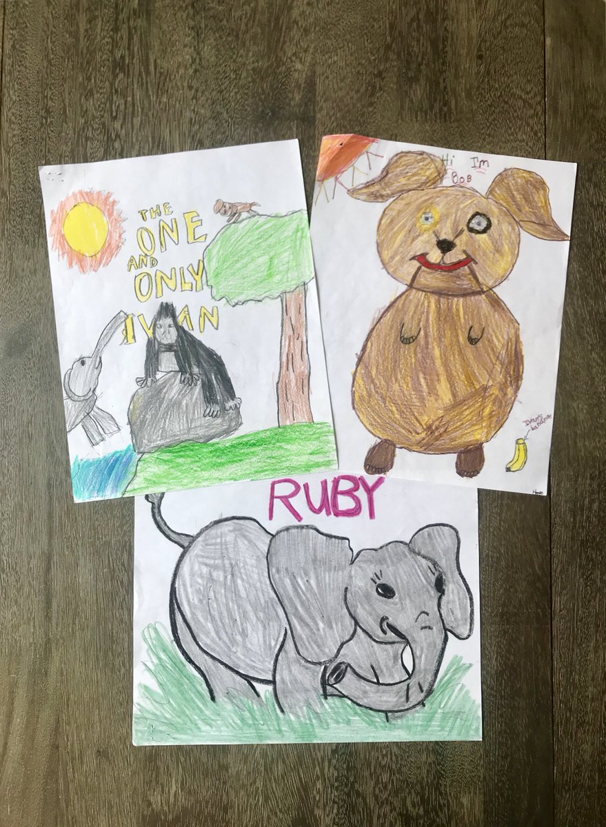 kaaauthor's tweet photo. An underrated pleasure of being an author: Catching up on fan mail. Especially when it comes with fabulous artwork, like these drawings by students in Trenton, Ontario. https://t.co/PSDeLxJfX5
