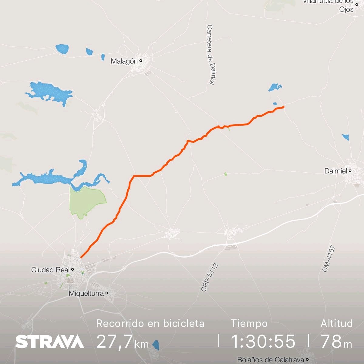 Ida a #lasTablasdeDaimiel #puenteNavarro #ciudadreal con <a href="/fedealbalate/">Fede</a> y la <a href="/TrailManchegas/">#TrailManchegas</a> Mariví...strava.com/activities/187…