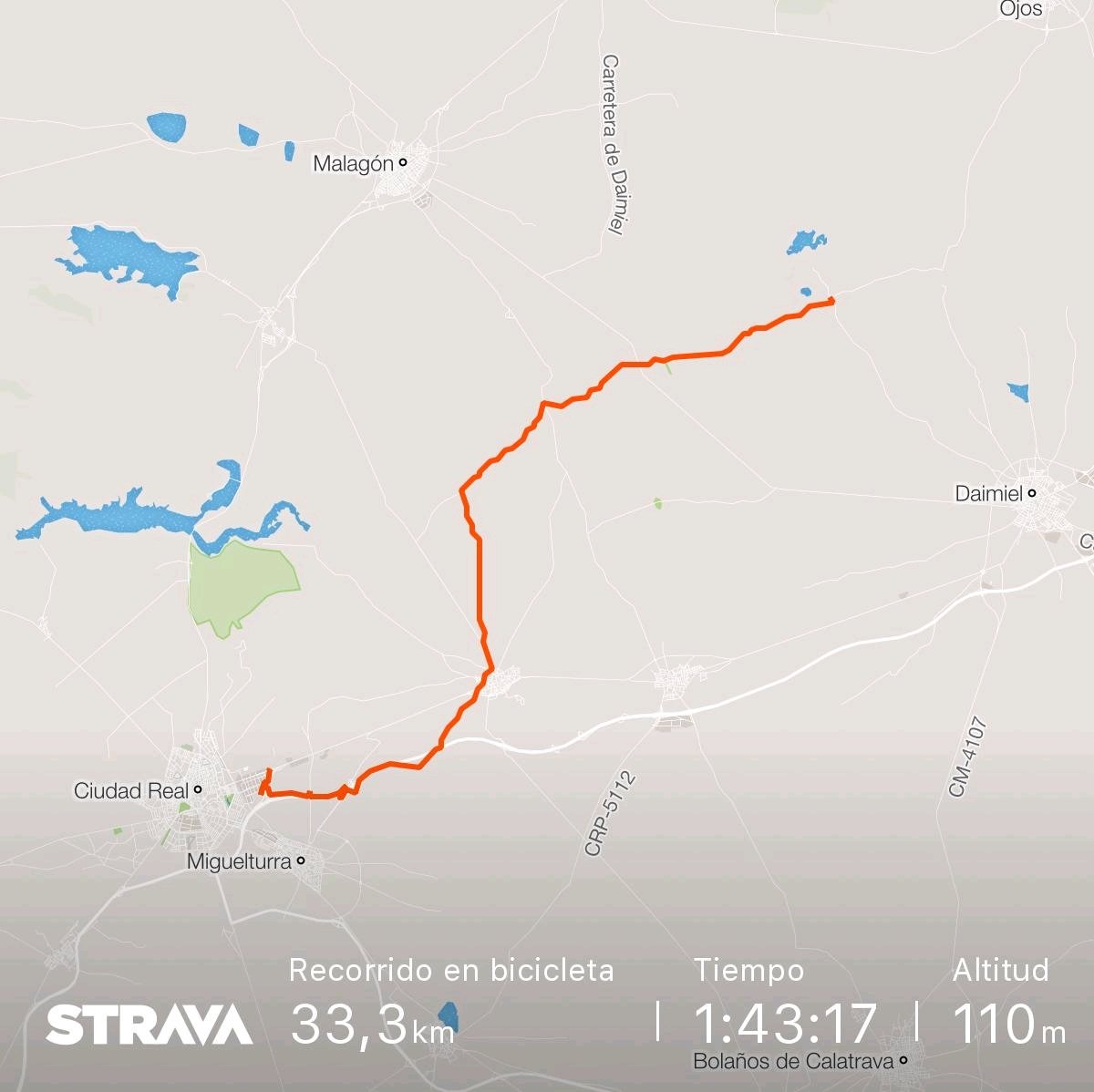 Vuelta de #lasTablasdeDaimiel #puenteNavarro #ciudadreal con <a href="/fedealbalate/">Fede</a> y la <a href="/TrailManchegas/">#TrailManchegas</a> Mariví... #ala1conUNA!! strava.com/activities/187…