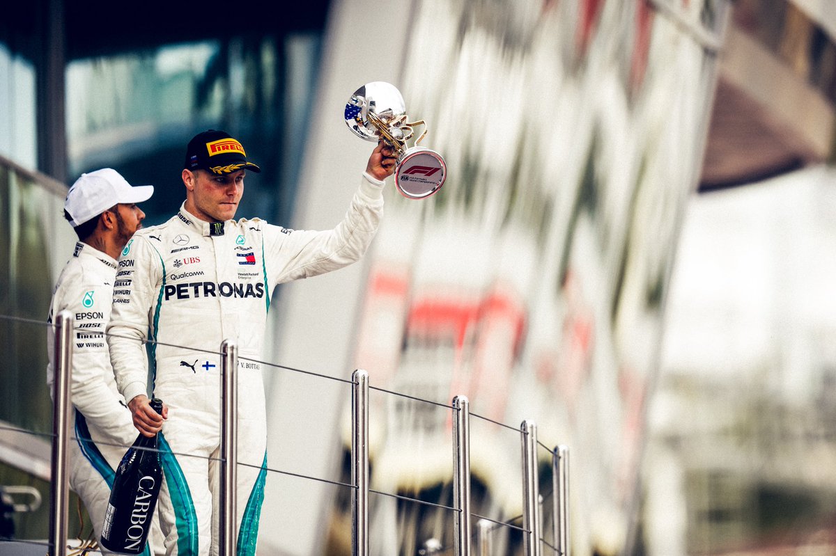 MercedesAMGF1's tweet photo. “l know myself I am the winner of this weekend. I don’t have the trophy but it doesn’t matter.” 💪

A man of rare quality, and a team mate beyond compare. Nothing but respect for @ValtteriBottas... 💙

Let’s hear a 👏👏👏 for our Finn! https://t.co/x5CQf6alnp