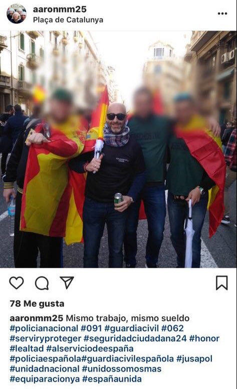 gabrielrufian's tweet photo. Os pongo esto aquí de Aaron porsiaca, @guardiacivil. Abrazo. https://t.co/Cbtl9ve6x4