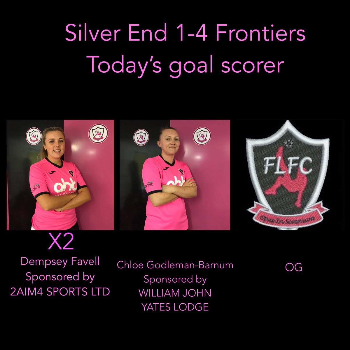 Today’s goal scorers in our 4-1 win <a href="/DempseyFavell/">Dempsey Favell</a> <a href="/2aim4L/">2AIM4 Sports</a> <a href="/WJohnYates9501/">RAOB Harlow</a>